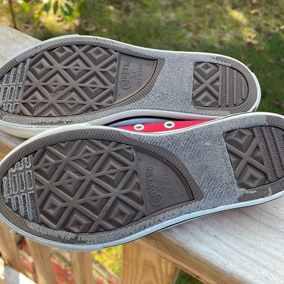 Converse All-Star Low Cut RED Sneakers Size Youth 3 - Picture 9 of 10